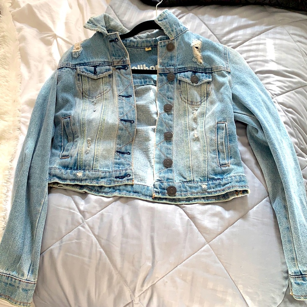 Dollhouse cropped jean jacket - Size S. Great condition practically new!